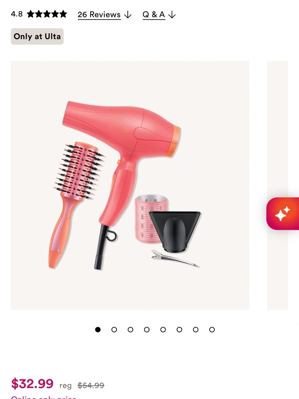 InfinitiPRO by Conair 17-Piece Blowout Kit — Coral Pink